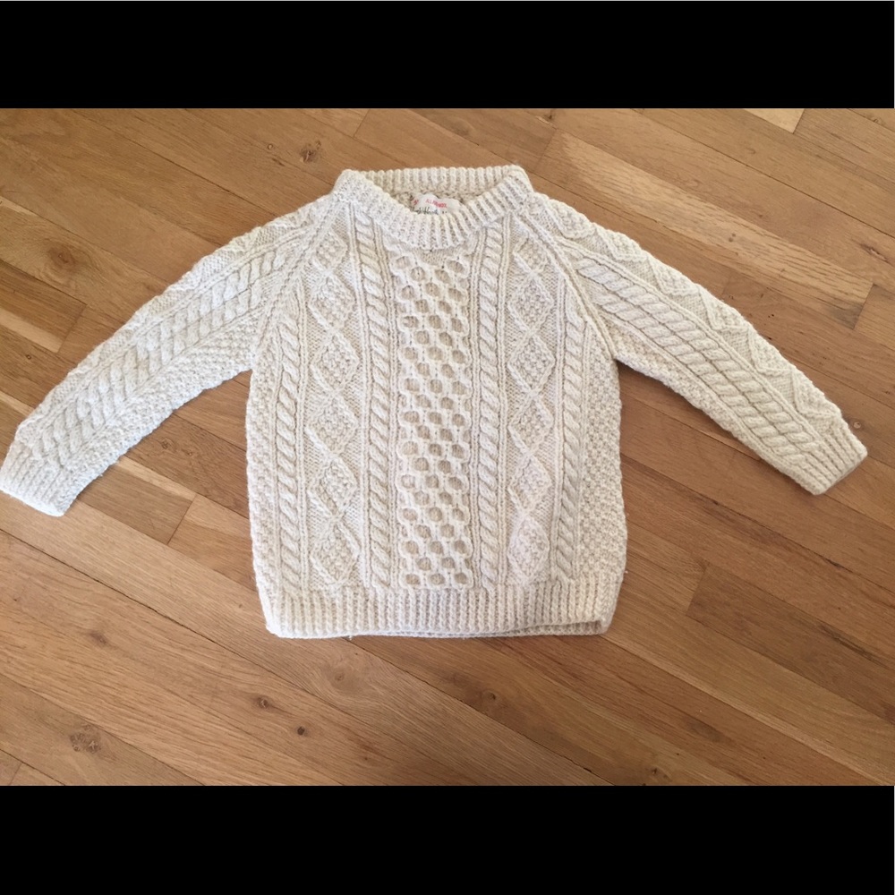 Pure wool little boys sweater handmade in Ireland